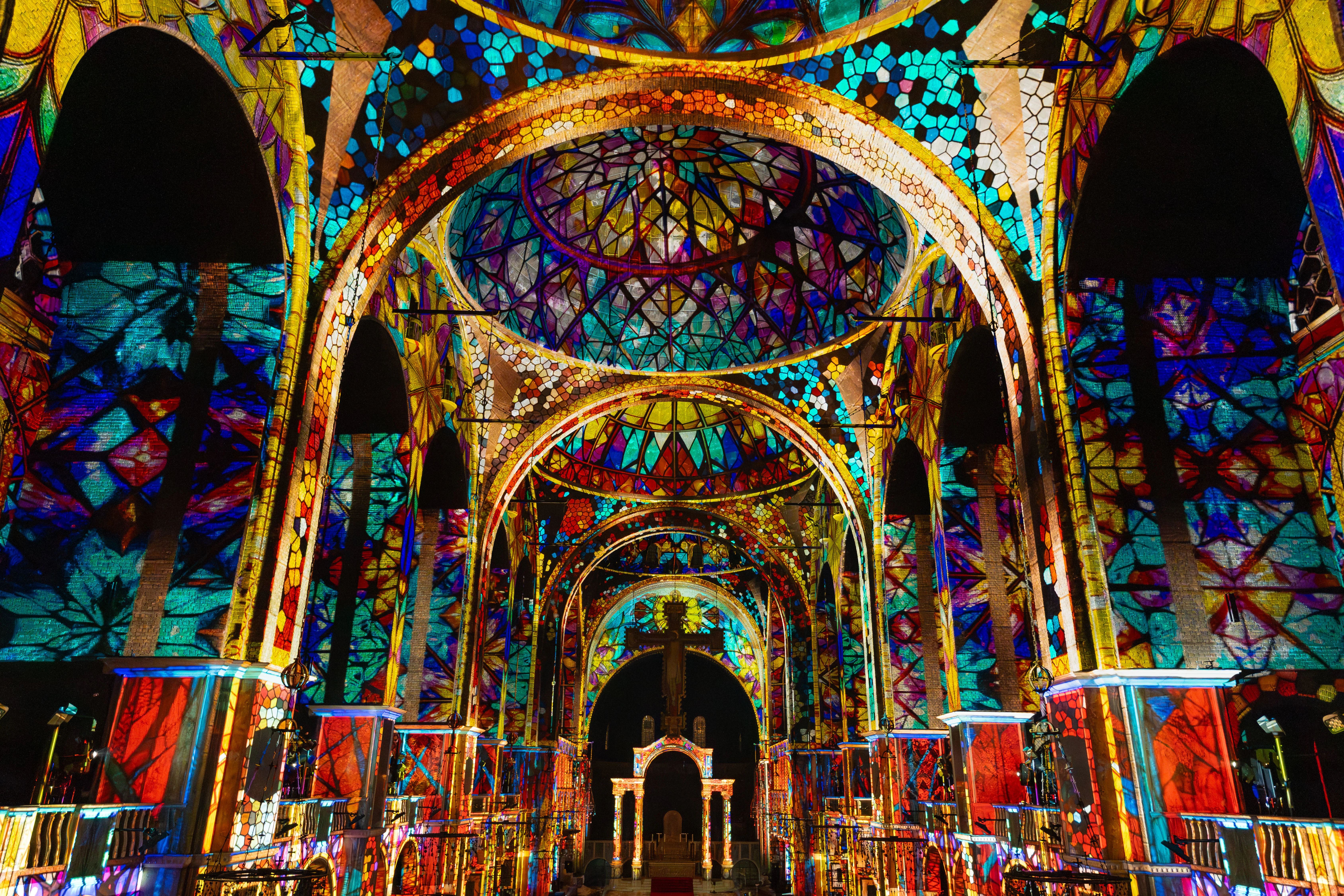 Westminster Cathedral during the Luminiscence projection concert
