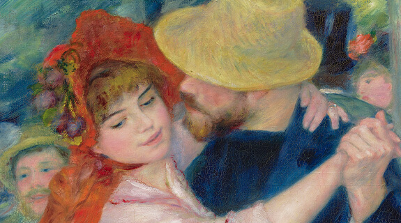 Renoir painting of a couple dancing, from Renoir and Love