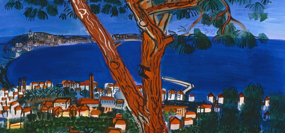 A painting of the French Riviera coast from the Royal Academy exhibition